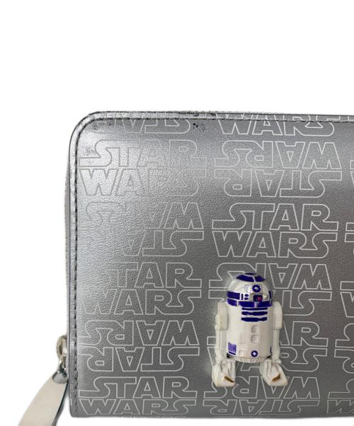 MUVEIL（ミュベール）MUVEIL (ミュベール) STAR WARS (スターウォーズ) MUVEIL STAR WARS 2つ折り財布 シルバー×ブルーの古着・服飾アイテム