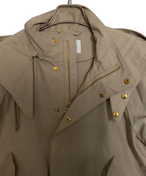 BEAUTY&YOUTH（ビューティーアンドユース）BEAUTY&YOUTH (ビューティーアンドユース) BEAUTY&YOUT グログランフードマウンテンパーカー ベージュ サイズ:Sの古着・服飾アイテム