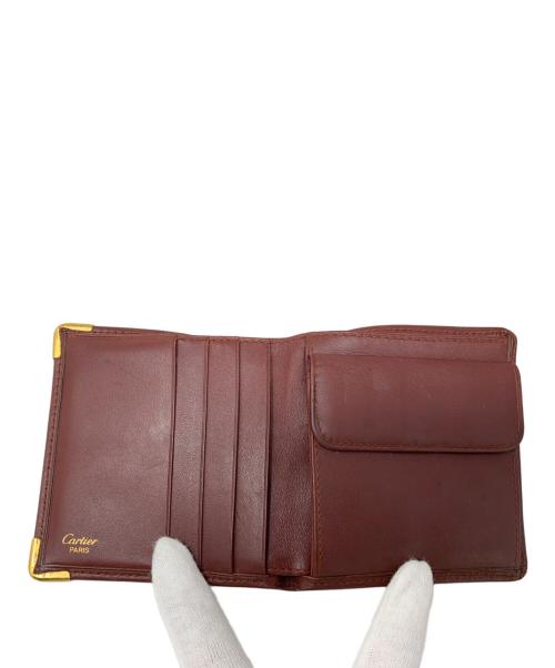 Cartier（カルティエ）Cartier (カルティエ) Cartier 2つ折り財布 ボルドーの古着・服飾アイテム