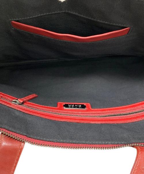 BOSS HUGO BOSS（ボス ヒューゴボス）BOSS HUGO BOSS (ボス ヒューゴボス) BOSS HUGO BOSS レザーショルダーバッグ レッドの古着・服飾アイテム