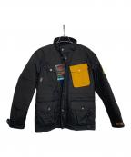 56design56デザイン）の古着「WINTER SAFARI JACKET」｜ブラック×イエロー