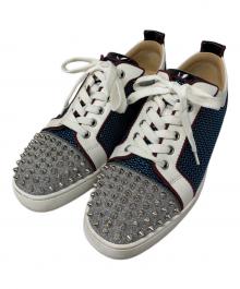 Christian Louboutin（クリスチャン・ルブタン）の古着「LOUIS Junior Spikes スニーカー」｜ネイビー×ホワイト