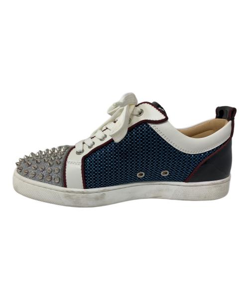 Christian Louboutin（クリスチャン・ルブタン）Christian Louboutin (クリスチャン・ルブタン) LOUIS Junior Spikes スニーカー ネイビー×ホワイト サイズ:40.5の古着・服飾アイテム