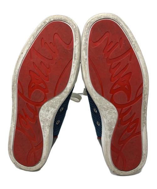 Christian Louboutin（クリスチャン・ルブタン）Christian Louboutin (クリスチャン・ルブタン) LOUIS Junior Spikes スニーカー ネイビー×ホワイト サイズ:40.5の古着・服飾アイテム