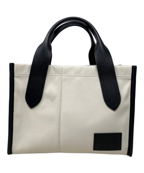J&M DAVIDSON（ジェイ＆エム デヴィッドソン）J&M DAVIDSON (ジェイ＆エム デヴィッドソン) ハンドバッグ ホワイト×ブラックの古着・服飾アイテム