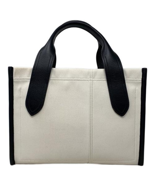 J&M DAVIDSON（ジェイ＆エム デヴィッドソン）J&M DAVIDSON (ジェイ＆エム デヴィッドソン) ハンドバッグ ホワイト×ブラックの古着・服飾アイテム