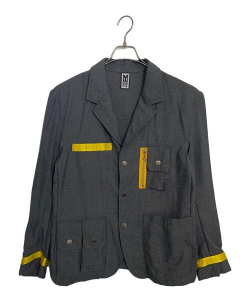 myne（マイン）MYNE (マイン) MYNE ジャケット グレー×イエロー サイズ:Mの古着・服飾アイテム