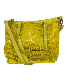 Folli Follie（フォリフォリ）の古着「Folli Follie スケルトンハンドバッグ」｜イエロー