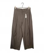 SLOBE IENAスローブ イエナ）の古着「SLOBE IENA タックセンタープレスパンツ」｜ブラウン
