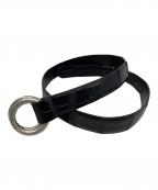 THESOLEザソール）の古着「THESOLE ダブルリングレザーベルト」｜ブラック