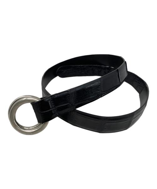 THESOLE（ザソール）THESOLE (ザソール) THESOLE ダブルリングレザーベルト ブラックの古着・服飾アイテム