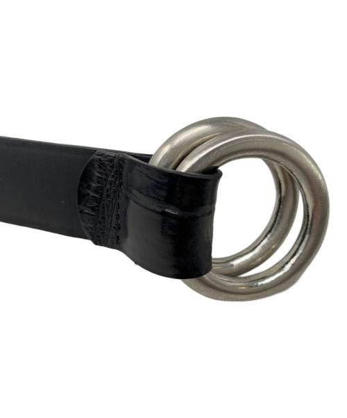 THESOLE（ザソール）THESOLE (ザソール) THESOLE ダブルリングレザーベルト ブラックの古着・服飾アイテム