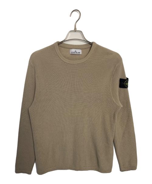 STONE ISLAND（ストーンアイランド）STONE ISLAND (ストーンアイランド) STONE ISLAND ROUND NECK KNITS ニット ベージュ サイズ:Sの古着・服飾アイテム