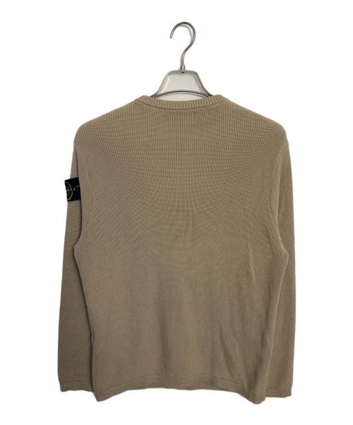 STONE ISLAND（ストーンアイランド）STONE ISLAND (ストーンアイランド) STONE ISLAND ROUND NECK KNITS ニット ベージュ サイズ:Sの古着・服飾アイテム