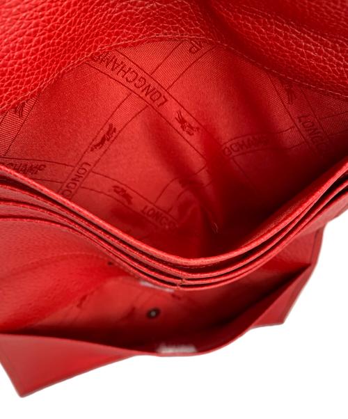 LONGCHAMP（ロンシャン）LONGCHAMP (ロンシャン) LONGCHAMP 3つ折り財布 レッドの古着・服飾アイテム