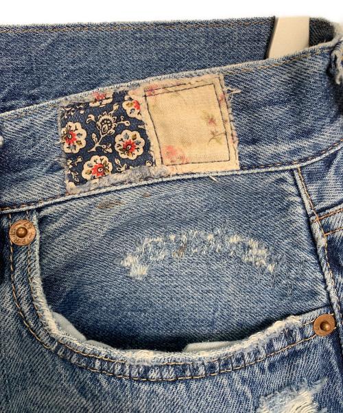 POLO RALPH LAUREN（ポロ・ラルフローレン）POLO RALPH LAUREN (ポロ・ラルフローレン) POLO RALPH LAUREN パッチワークデニムパンツ インディゴ サイズ:W27の古着・服飾アイテム