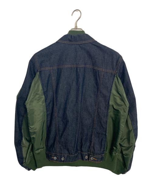 A.P.C.（アーペーセー）A.P.C. (アーペーセー) sacai (サカイ) A.P.C. sacai eimi denim jacket インディゴ×オリーブ サイズ:Mの古着・服飾アイテム