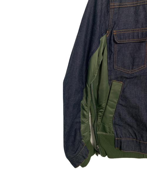 A.P.C.（アーペーセー）A.P.C. (アーペーセー) sacai (サカイ) A.P.C. sacai eimi denim jacket インディゴ×オリーブ サイズ:Mの古着・服飾アイテム