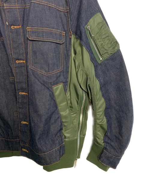 A.P.C.（アーペーセー）A.P.C. (アーペーセー) sacai (サカイ) A.P.C. sacai eimi denim jacket インディゴ×オリーブ サイズ:Mの古着・服飾アイテム