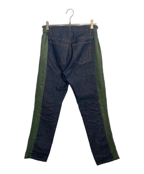 A.P.C.（アーペーセー）A.P.C. (アーペーセー) sacai (サカイ) A.P.C. sacai PANTALON HARU切替デニムパンツ インディゴ×オリーブ サイズ:XXSの古着・服飾アイテム