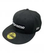 New Era×SUPREMEニューエラ×シュプリーム）の古着「New Era Supreme ボックスロゴキャップ」｜ブラック