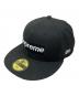 New Era（ニューエラ）の古着「New Era Supreme ボックスロゴキャップ」｜ブラック