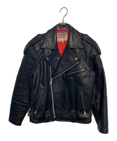 KADOYA（カドヤ）kadoya (カドヤ) kadoya ダブルライダースジャケット ブラック サイズ:Ｌの古着・服飾アイテム