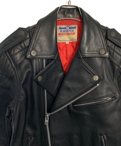 KADOYA（カドヤ）kadoya (カドヤ) kadoya ダブルライダースジャケット ブラック サイズ:Ｌの古着・服飾アイテム