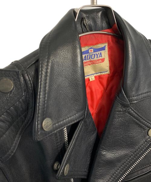 KADOYA（カドヤ）kadoya (カドヤ) kadoya ダブルライダースジャケット ブラック サイズ:Ｌの古着・服飾アイテム