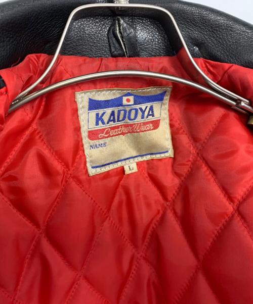 KADOYA（カドヤ）kadoya (カドヤ) kadoya ダブルライダースジャケット ブラック サイズ:Ｌの古着・服飾アイテム