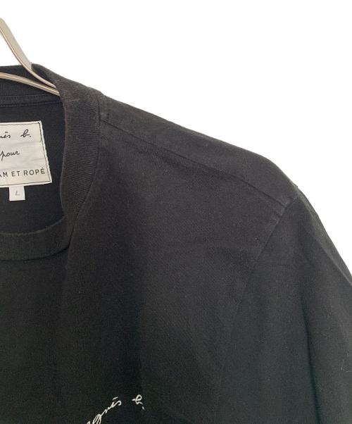 agnes b homme（アニエスベーオム）agnes b homme (アニエスベーオム) Adam et Rope (アダム エ ロペ) Tシャツ ブラック サイズ:Lの古着・服飾アイテム