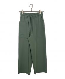 URBAN RESEARCH（アーバンリサーチ）の古着「URBAN RESEARCH ドロストセミワイドパンツ」｜グリーン