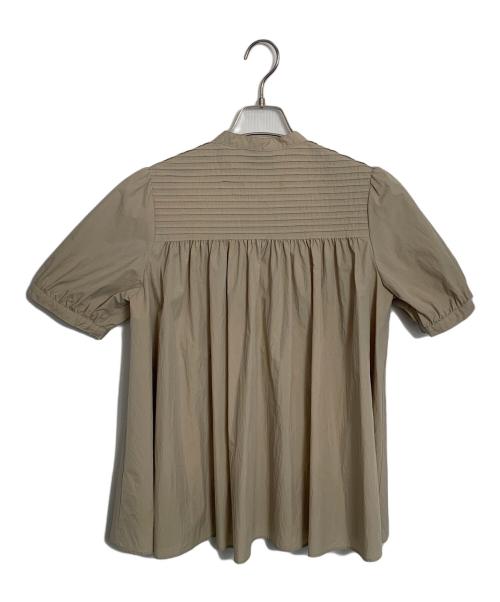 UNITED ARROWS（ユナイテッドアローズ）UNITED ARROWS (ユナイテッドアローズ) ピンタック ショートスリーブブラウス ベージュ サイズ:-の古着・服飾アイテム