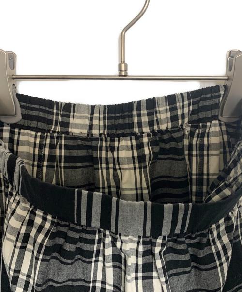 FRAMeWORK（フレームワーク）FRAMeWORK (フレームワーク) FRAMeWORK ロンドンチェックロングスカート ブラック×ホワイト サイズ:36の古着・服飾アイテム