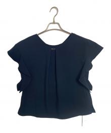 Noble（ノーブル）の古着「Noble 2WAYゴールドバー付きブラウス」｜ブラック