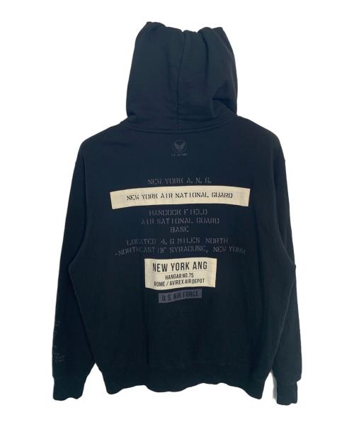 AVIREX（アヴィレックス）AVIREX (アヴィレックス) AVIREX ジップパーカー ブラック サイズ:2XLの古着・服飾アイテム