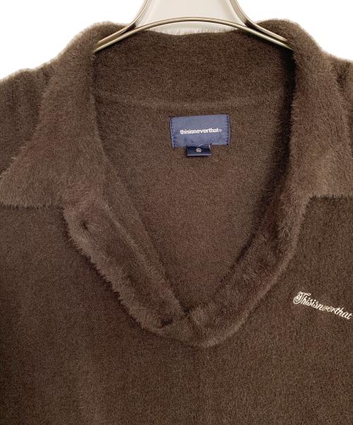 thisisneverthat（ディスイズネバーザット）thisisneverthat (ディスイズネバーザット) Script Shaggy Knit ブラウン サイズ:XLの古着・服飾アイテム