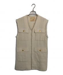 nano・universe（ナノ・ユニバース）の古着「nano・universe ツイーディフライングベスト」｜アイボリー