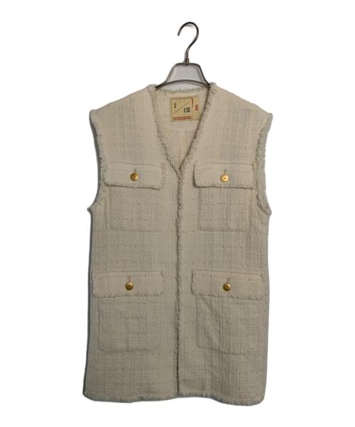 nano・universe（ナノ・ユニバース）nano・universe (ナノ・ユニバース) nano・universe ツイーディフライングベスト アイボリー サイズ:Freeの古着・服飾アイテム