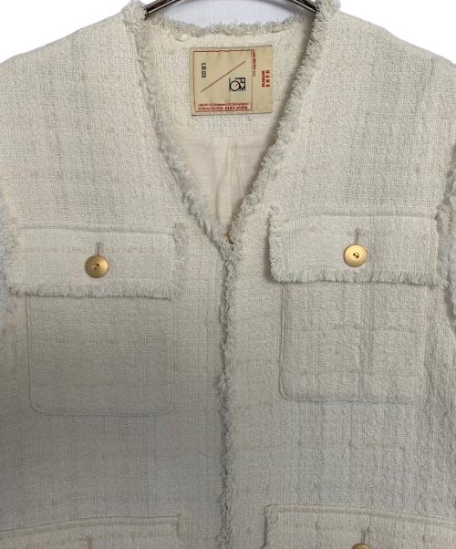 nano・universe（ナノ・ユニバース）nano・universe (ナノ・ユニバース) nano・universe ツイーディフライングベスト アイボリー サイズ:Freeの古着・服飾アイテム