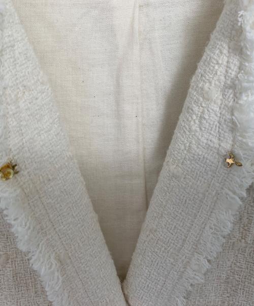 nano・universe（ナノ・ユニバース）nano・universe (ナノ・ユニバース) nano・universe ツイーディフライングベスト アイボリー サイズ:Freeの古着・服飾アイテム