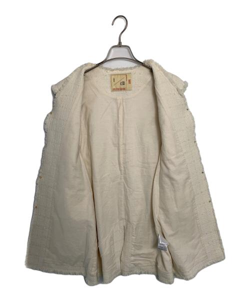 nano・universe（ナノ・ユニバース）nano・universe (ナノ・ユニバース) nano・universe ツイーディフライングベスト アイボリー サイズ:Freeの古着・服飾アイテム