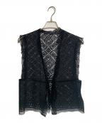 R'IAM PLAGEリアム プラージュ）の古着「リバーレースブラウス」｜ブラック