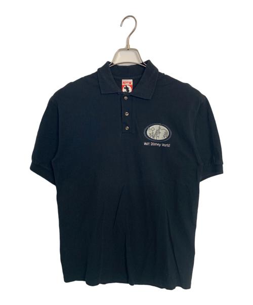 DISNEY（ディズニー）Disney (ディズニー) Disney ポロシャツ ブラック サイズ:Mの古着・服飾アイテム