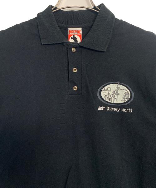 DISNEY（ディズニー）Disney (ディズニー) Disney ポロシャツ ブラック サイズ:Mの古着・服飾アイテム