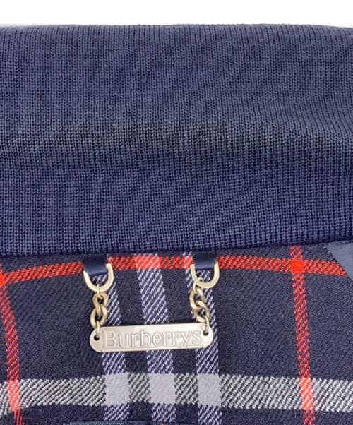 Burberry's（バーバリー）Burberry's (バーバリーズ) Burberry's ラムウールジップブルゾン ネイビー サイズ:Lの古着・服飾アイテム