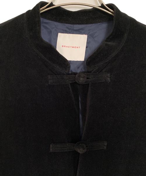 bractment（ブラクトメント）BRACTMENT (ブラクトメント) BRACTMENT ベロアチャイナジャケット ブラック サイズ:38の古着・服飾アイテム