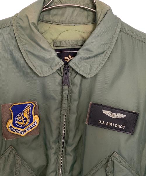 ALPHA（アルファ）ALPHA (アルファ) MA-1ジャケット オリーブ サイズ:LARGEの古着・服飾アイテム