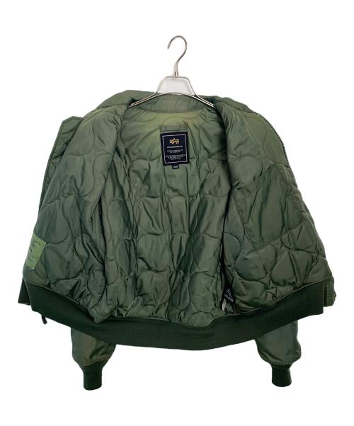 ALPHA（アルファ）ALPHA (アルファ) MA-1ジャケット オリーブ サイズ:LARGEの古着・服飾アイテム