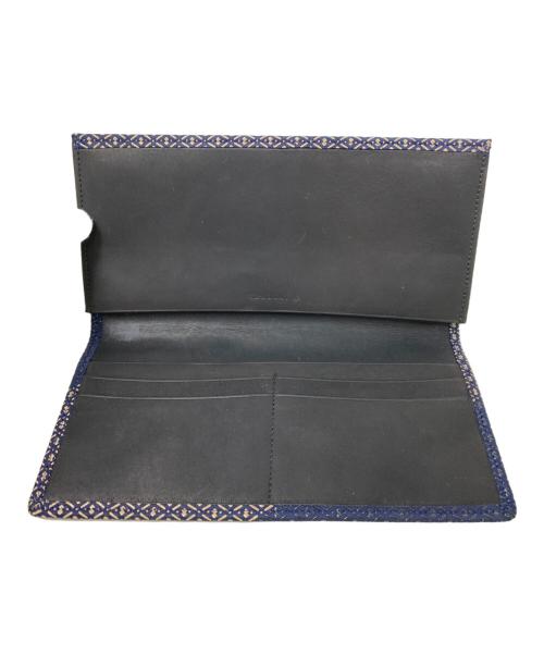 印傳屋（インデンヤ）印傳屋 (インデンヤ) 印傳屋 札入れ ネイビー×ブラウンの古着・服飾アイテム